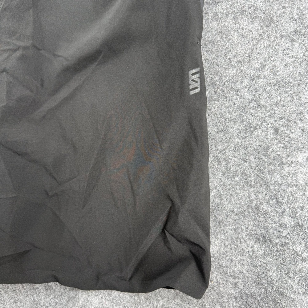 Second Skin Athletic Shorts Mens Med Black Elastic Waist Pockets Training Gym - Picture 3 of 15